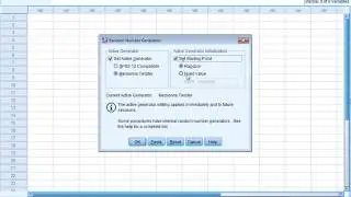SPSS Set Seed of Random Number Generator