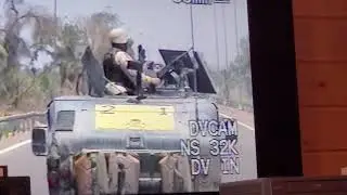 Iraq 2005. Patrolling Baghdad with no side shields and only an M-249 SAW.