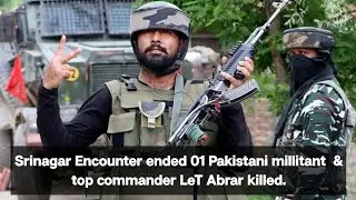 #Watch #Srinagar Encounter ended 01 Pakistani millitant  & top commander LeT Abrar killed.