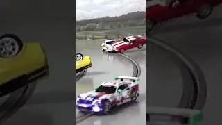 Dramatic New Video Shows Wild Police Slotcar Chase and Crash! #toys #slotracing