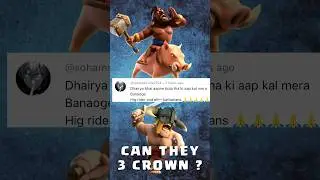 Can Hog Rider and Elite Barbarians 3 Crown ? #clashroyale