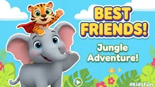 Tiger and Elephant 🐘🐯 #KidsStories #JungleAnimals #ElephantAndTiger #AnimatedStories #KidsLearning 