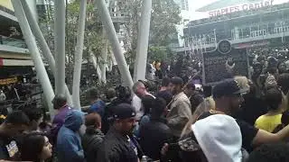 Fans Gather in front of Staples Center to Honor Kobe Bryant upon learning of his helicopter crash
