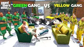 Shinchan Yellow Gang VS Franklin's Green Gang in GTA 5!