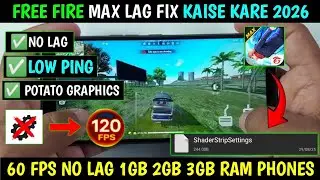 How To Fix Free Fire Max Lag Problem 2026 | All Device Working 1Gb 2Gb 3Gb Ram Mobile | SANTUxr