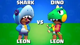 SHARK LEON vs DINO LEON | Brawl Stars Skin Comparison