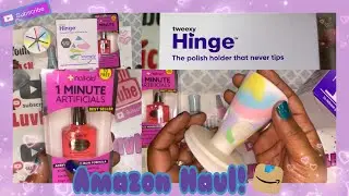 Amazon Nail Haul💅🏽New Tweexy HiNGE,Nail-Aid 1Minute Artificial Nails & $1 Sally Hansen Insta-Dry