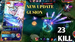 NEW UPDATE GUSION 23 KILL GUISON IS BUFF😱😱 || GLOBAL GUSION || MLBB