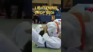 Lightening fast drop seoi nage by judo orange belt