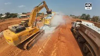 Massive Rock Filling at Stream Crossing on the Sunyani Outer Ring Road 4K