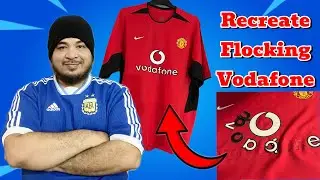 REMOVE AND RECREATE NEW FLOCKING SPONSER ON MANCHESTER UNITED JERSEY