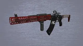 AKMs Red HEX (AK47 skins CS:Source)