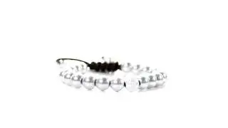 Dana Silver Adjustable Macrame Bracelet