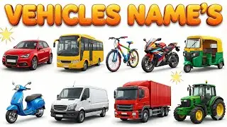 Train, Truck, Bullet Train! 🚄🚛 Learn 20 Vehicles Name | Transport Video | Jan 20