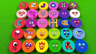 Numberblocks & Alphablocks 💖 Finding Hidden Clay in Mini Circle Coloring! ASMR