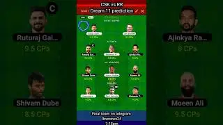 CSK vs RR Dream 11 team Prediction, Chennai vs Rajsthan dream 11 #ipl2023 #viral #shorts
