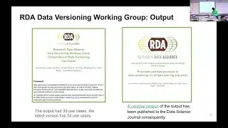 Data Versioning IG  What do we actually mean when we talk about data versioning