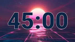 45 Minute Synth Focus Timer ⏱️ | Deep Retrowave Focus
