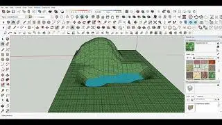 วิธีการสร้างเนินและบ่อน้ำในโปรแกรม Sketchup How to make hills and pond in Sketchup