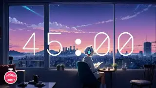 45 Minute Timer | Soft Jazz Study Playlist