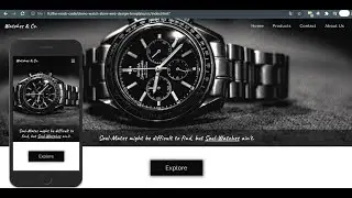 Free responsive website template using HTML and CSS for a watch store.