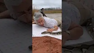 Old Woman Wakes Up to Snake 😱 #viralshorts #reallifeincident #caughtoncamera