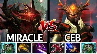 MIRACLE Shadow Fiend Boss VS CEB Dragon Knight Black Dragon 7.25 Dota 2