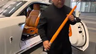 Rolls Royce Spectre - white/silver grey-mandarin Orange interior #rollsroycespectre#whiteorange#