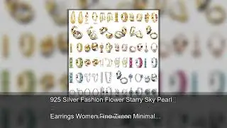 925 Silver Fashion Flower Starry Sky Pearl Earrings Women Fine Zircon Minimalist Engagement Wed