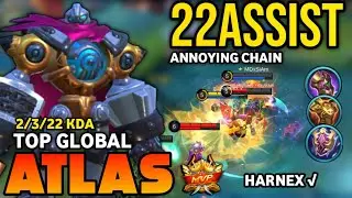 ATLAS BEST BUILD 2022 | TOP GLOBAL ATLAS GAMEPLAY | MOBILE LEGENDS✓