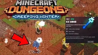 Ice Wand GAMEPLAY - Minecraft Dungeons DLC Item from Creeping Winter
