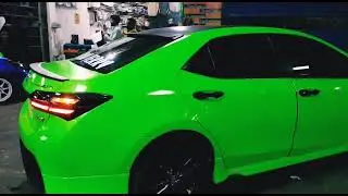 New Corolla fluorescent wrap Paint Protection Film and face uplift is so beautifully car 40%off