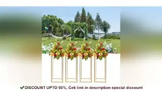 4Pcs Metal Flower Stand For Wedding Party Venue Backdrop Decor Column Holder Rack 60cm