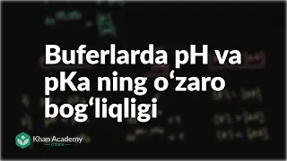 Buferlarda pH va pKa ning oʻzaro bogʻliqligi | Kimyo