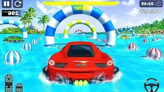 Water surfer car floating race &ndash; Floating beach sport car driving &ndash; Race car games simulator 2022
