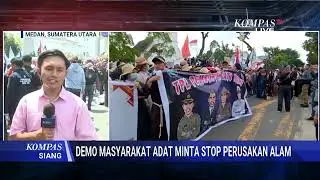 Masyarakat Adat Demo di Kantor Gubernur Sumut, Desak Pemerintah Tutup TPL & Pemeliharan Danau Toba
