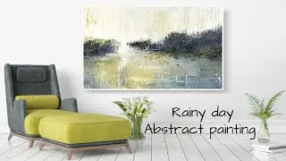Rainy day Abstract Landscape | Easy steps to follow along | Acrylic painting |