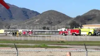 BiPlane Lands and Rolls Over SBP Airport January 3 2015