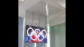 New design square column drop down tv lift for 32-86