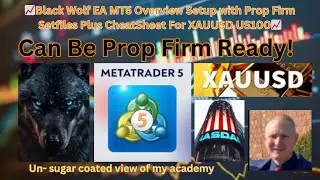 Black Wolf EA MT5 Overview Setup with Prop Firm Set files Plus Cheat Sheet For XAUUSD US100