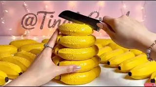 ASMR Crushing Giant Fruit Towers, with Knife Chopping, Chalk Crushing, and Extended Squishing ASMR