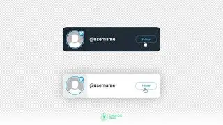Twitter Follow Banner | Dark and Light Mode | Animated
