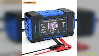Battery Repair LCD Display 6A 12V Intelligent Car Battery Charger Car and Motorcycle Battery