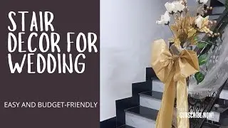 Elegant Stair Decoration Using Organza & Flowers || Easy Home Decor Idea