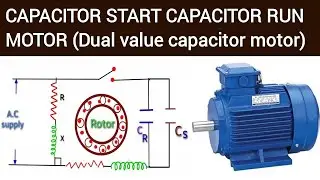 capacitor start capacitor run single phase induction motor working | two values capacitor motor