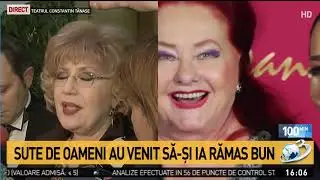 Momente emoționante în fața Teatrului Constantin Tănase. Corina Chiriac nu și-a putut stăpâni