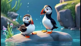 Five Little Puffins Counting Fish | Nursery Rhymes for Kids & Baby Songs