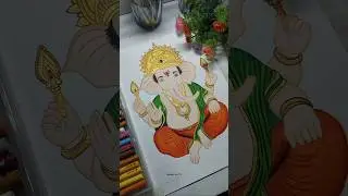 ganesh ji watercolor painting 🥰 #shorts #ganpati #ganesh #art