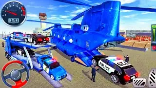 Police Plane Transporter Simulator - US Police Car Trailer Truck Driver 3D - Android GamePlay #2