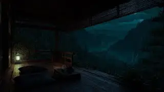 Forest Porch Ambience on a Rainy Night 🌧️😴 Soft Rain and Deep Sleep Music for Calm Mind